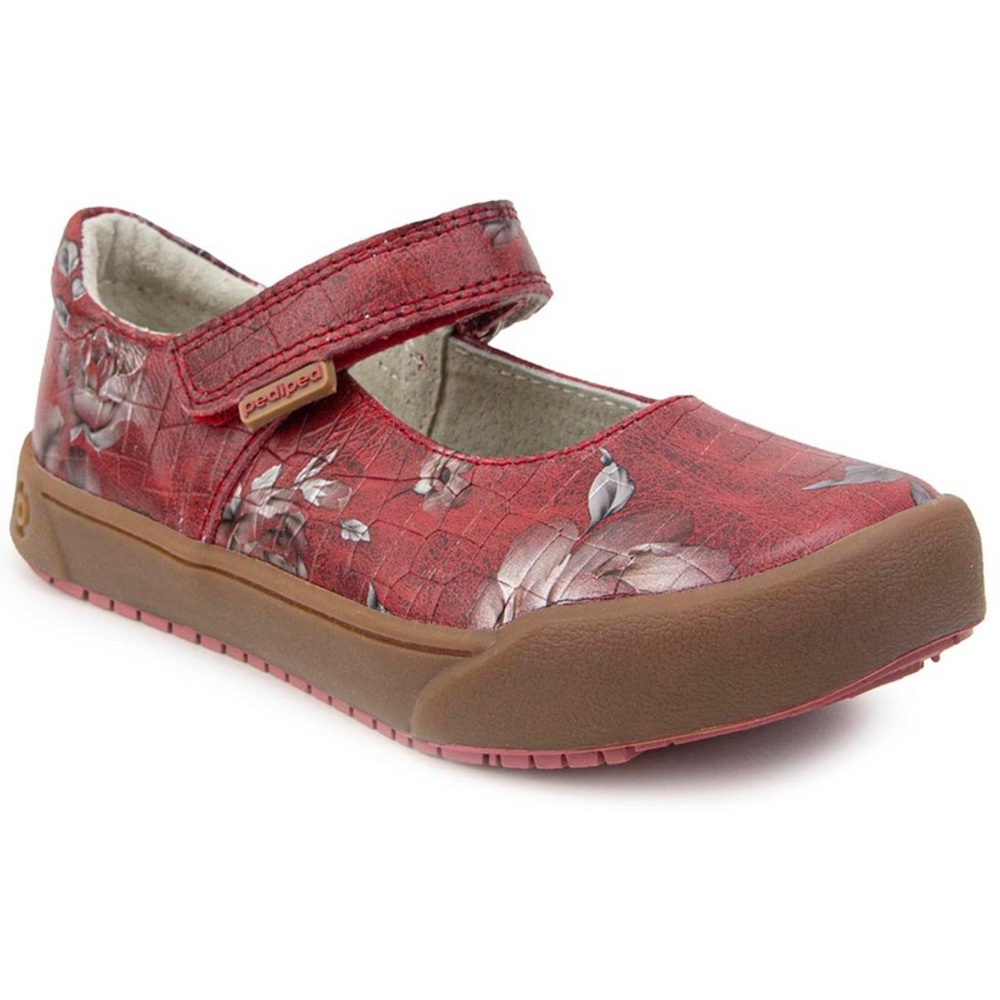 Pediped flex Barbara red floral shoes